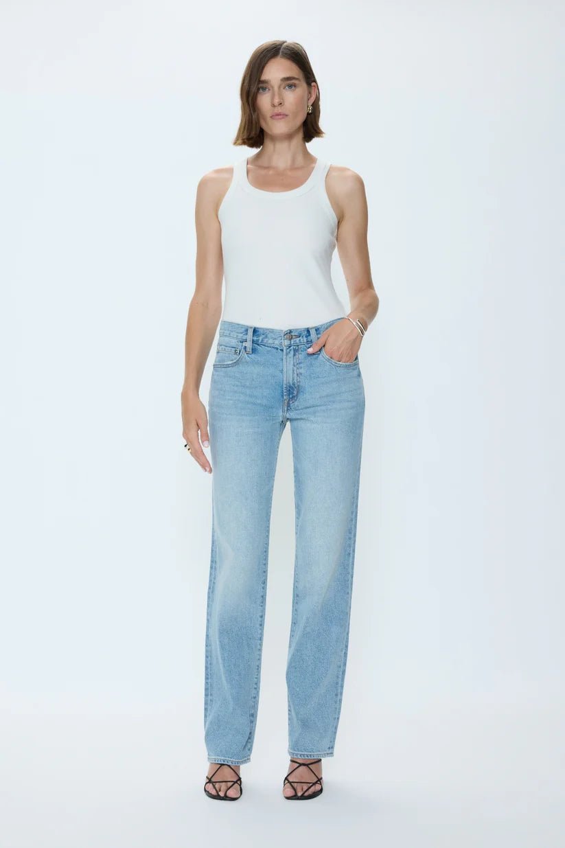 Pistola Issa Mid Rise Relaxed Straight Leg Denimdenim