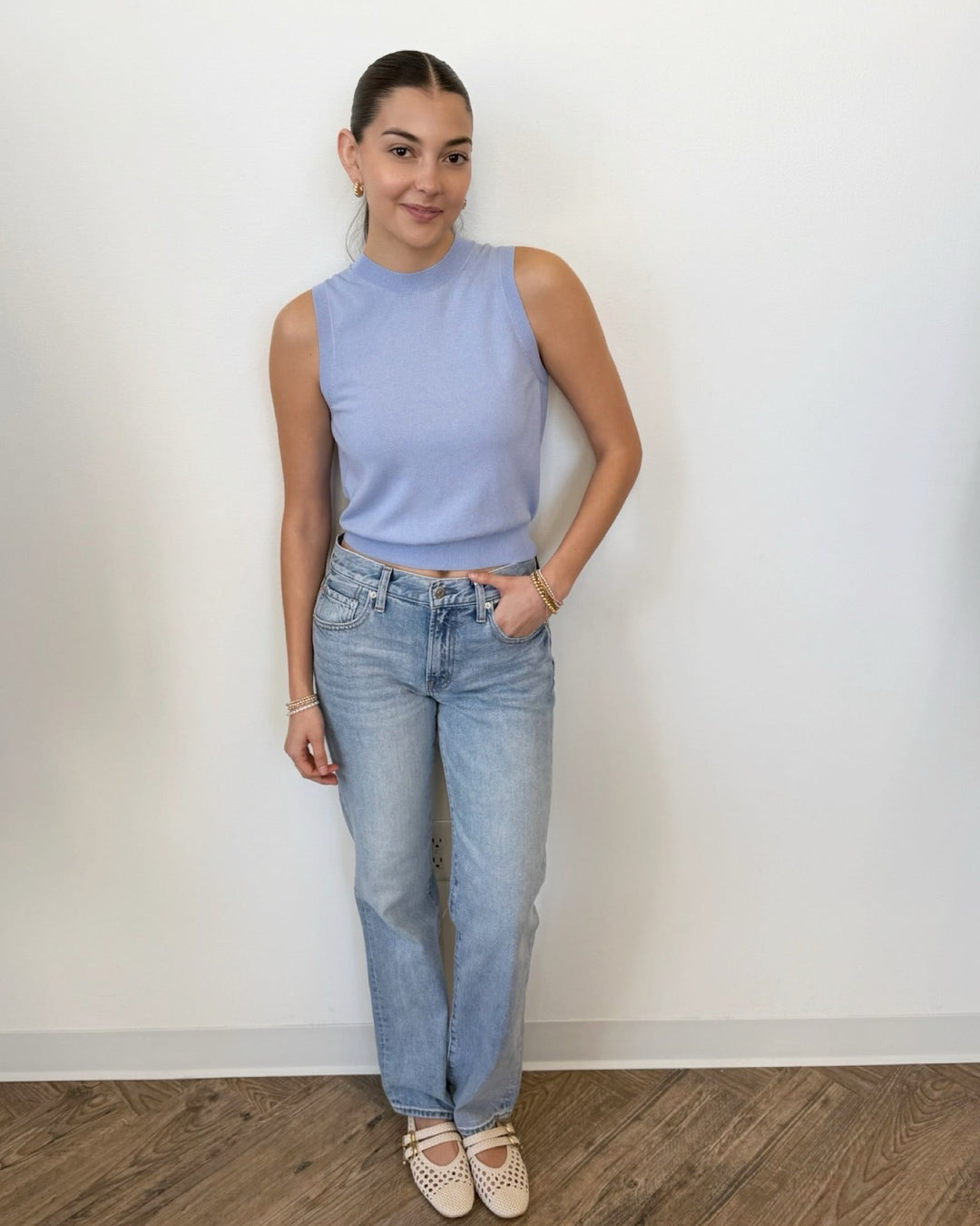 Pistola Issa Mid Rise Relaxed Straight Leg Denimdenim