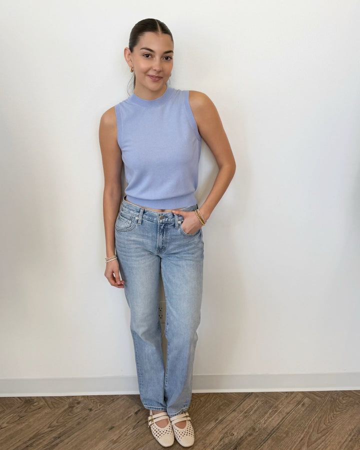 Pistola Issa Mid Rise Relaxed Straight Leg Denimdenim