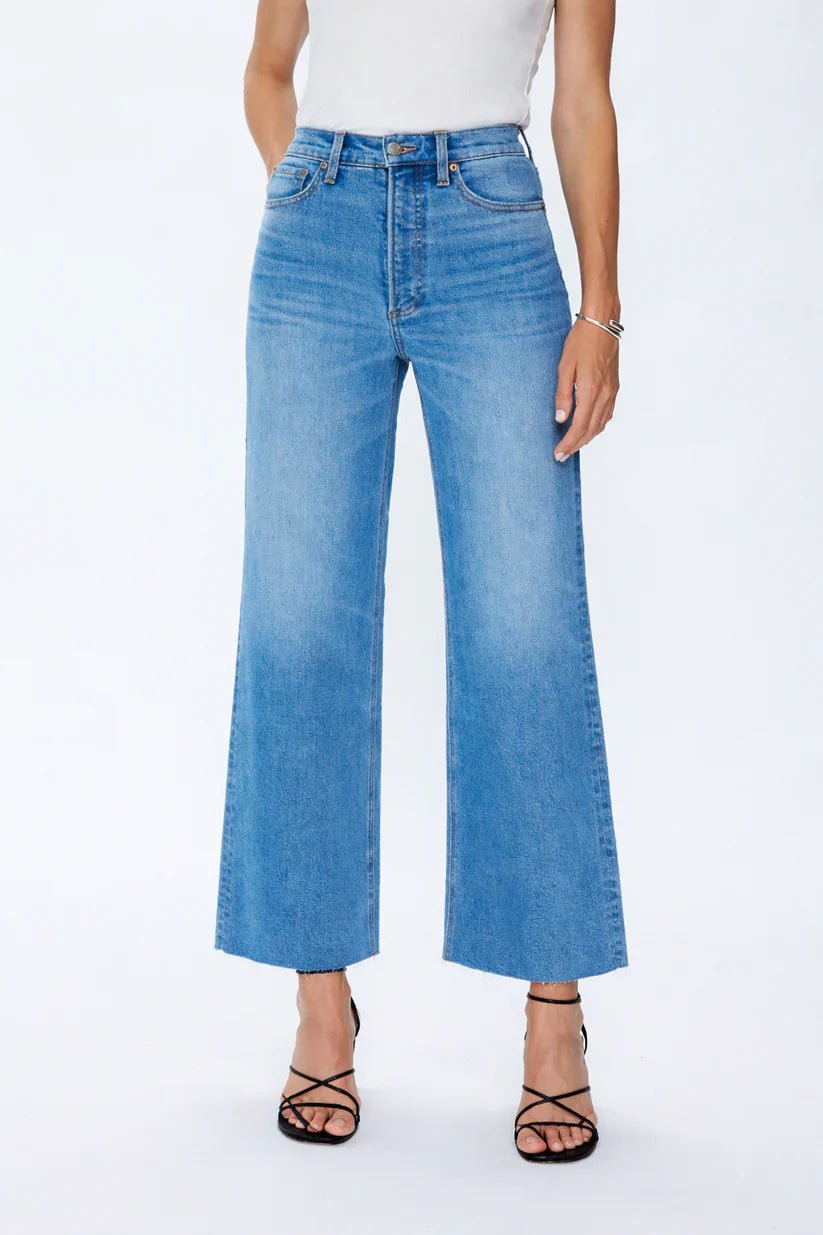 Pistola Lana Crop High Rise Ultra Wide JeanDenim