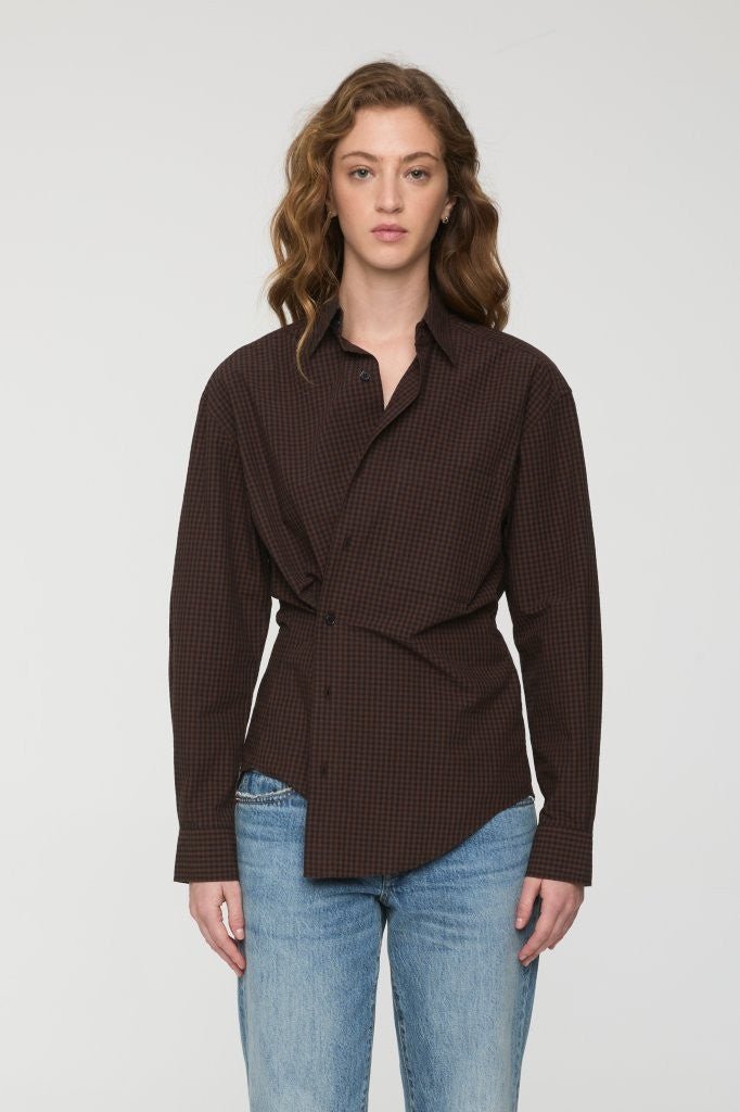 Pistola Mila Long Sleeve Button Down Wrap Topbutton down shirt