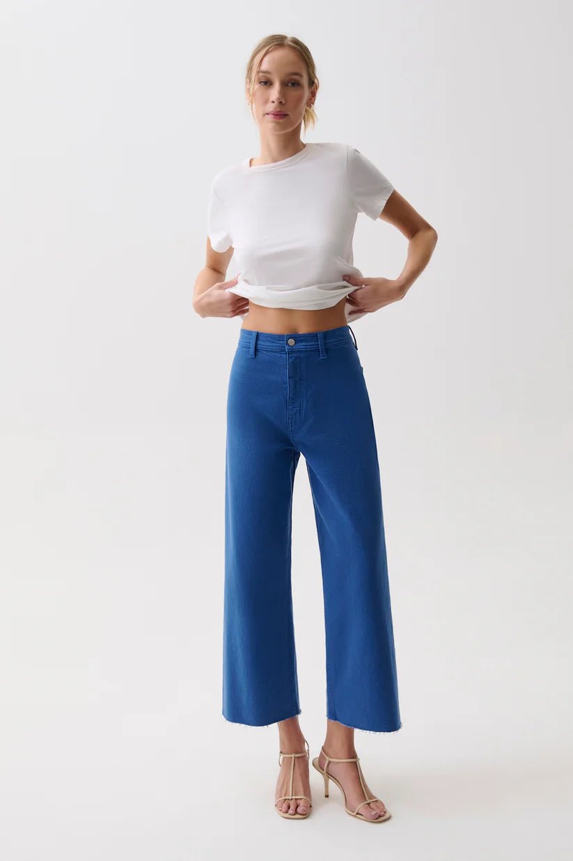 Pistola Penny Crop High Rise Wide Leg Jeancropped denim
