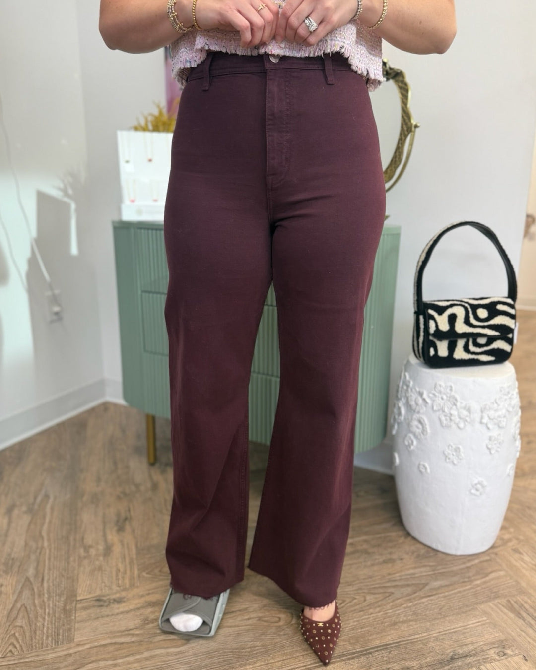 Pistola Penny High Rise Wide Leg Jeandenim