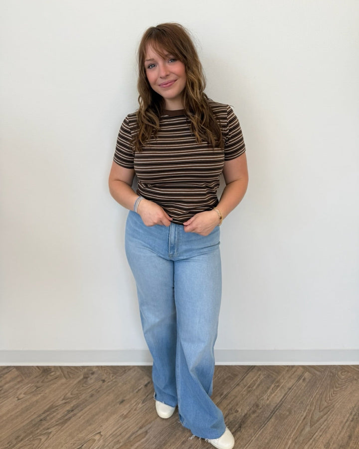 Pistola Penny High Rise Wide Leg Jeanfull length denim
