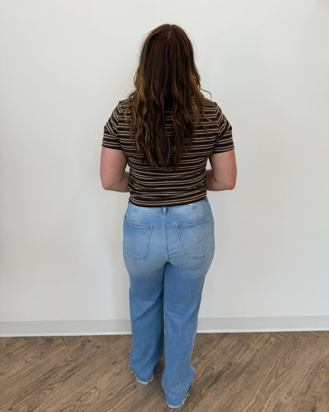 Pistola Penny High Rise Wide Leg Jeanfull length denim
