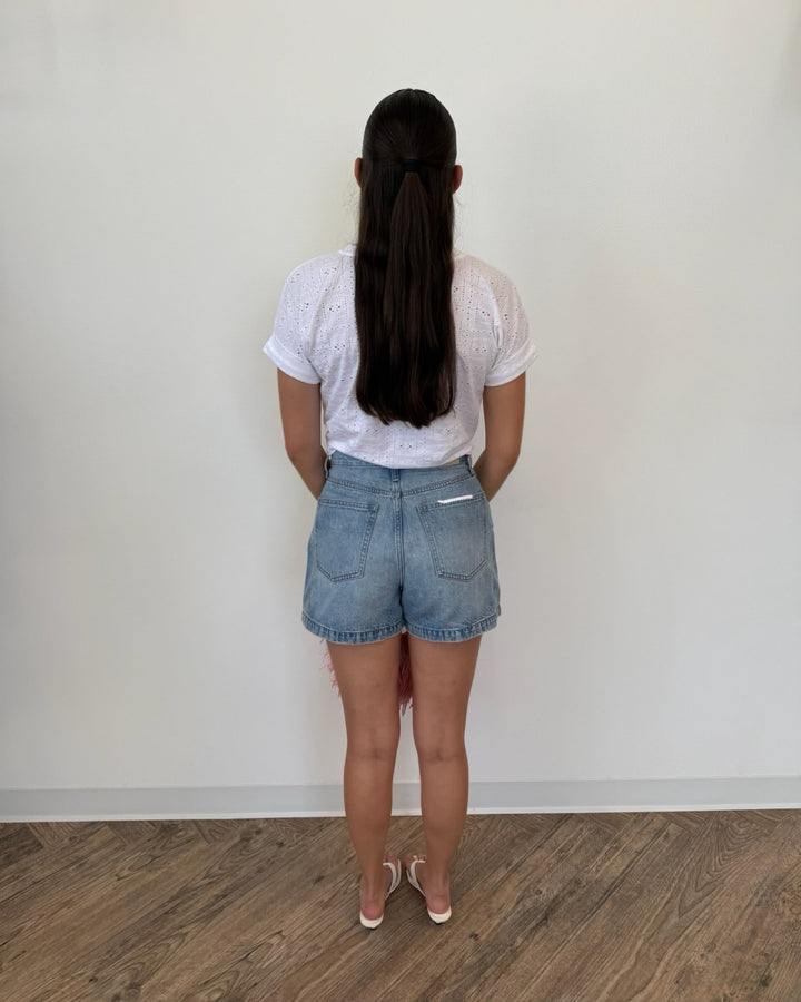 Pistola Saige High Rise A - Line Shortdenim short