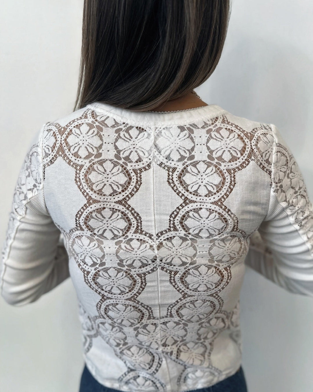 Posey Lace Knit Long SleeveLong Sleeve Top