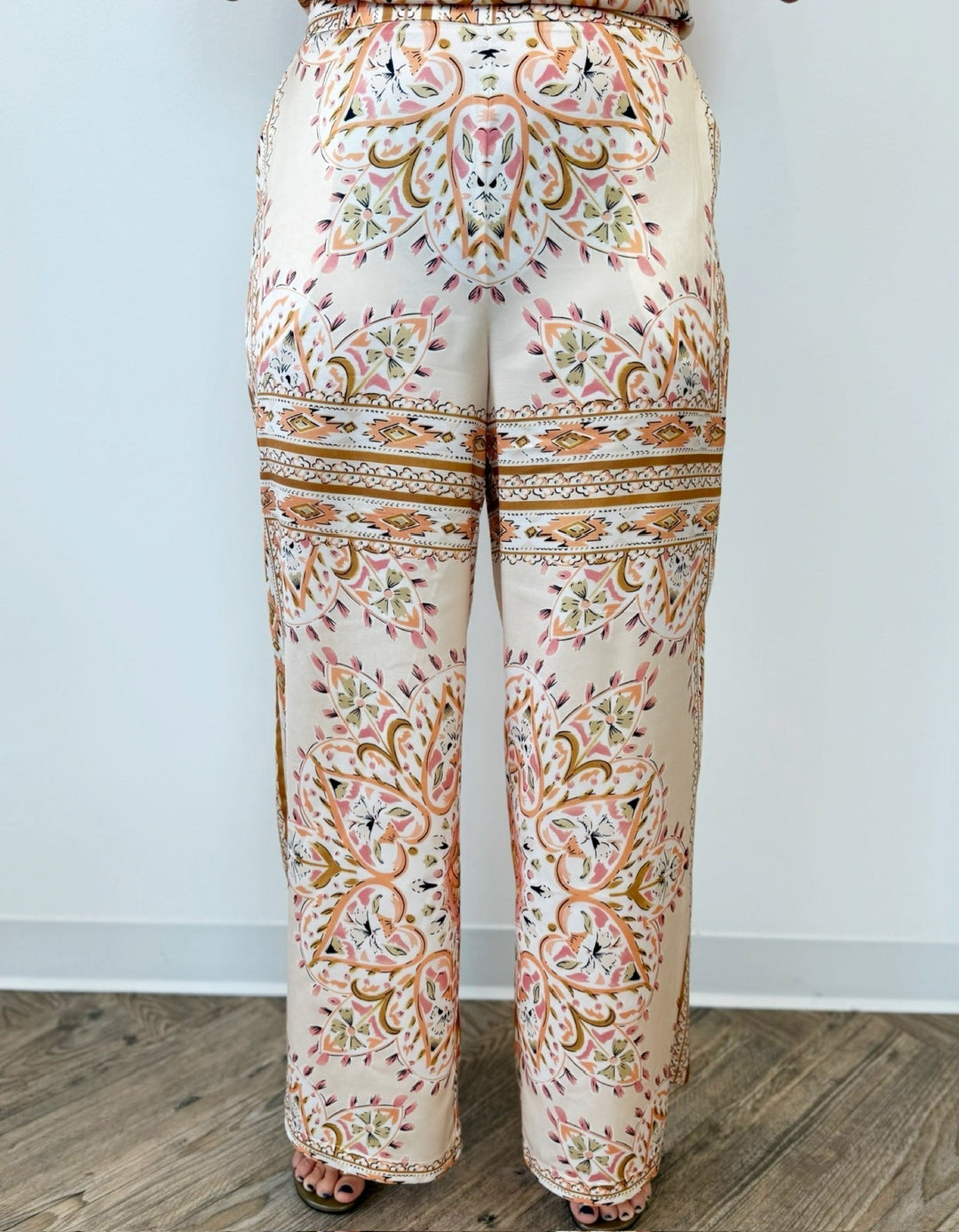 Presley Printed Pull on Wide Leg PantPant