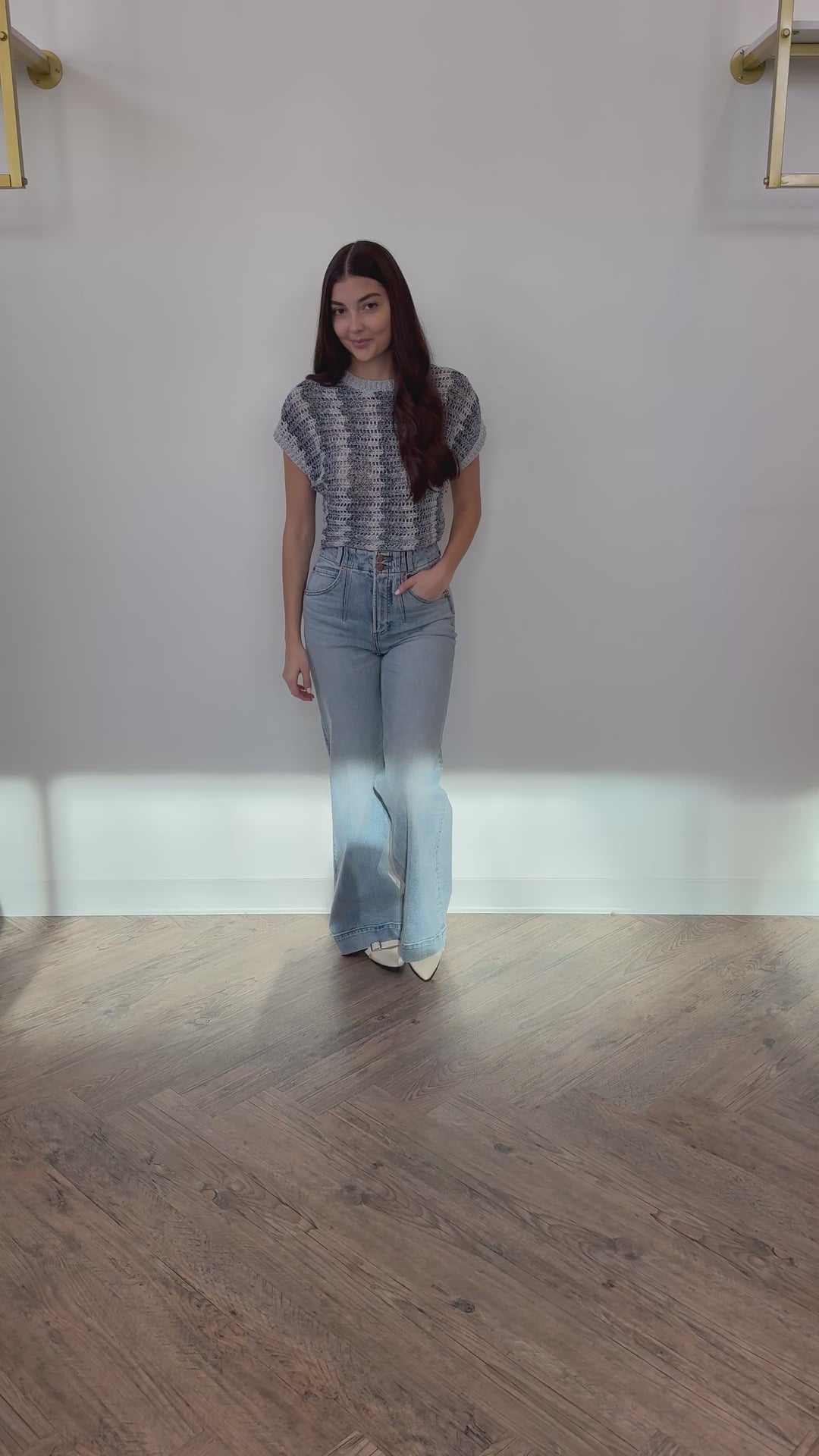 Z Supply Ballast Crochet Stripe Sweater