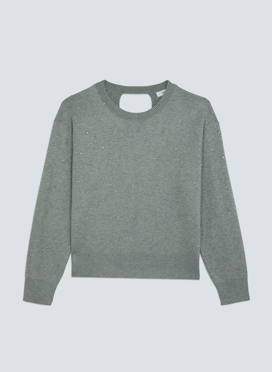 Payeti Long Sleeve Rhinestone Knit with Open Back