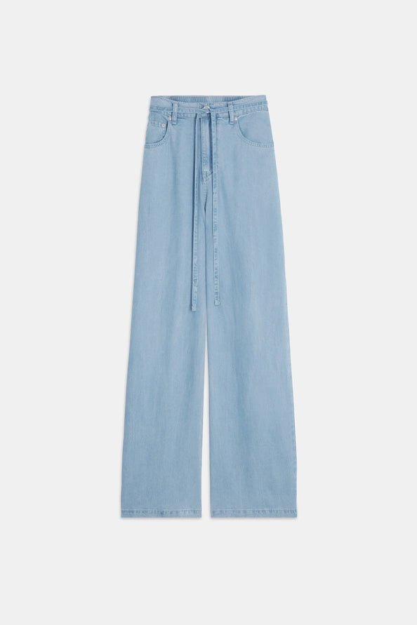 Rabi Wide Leg Jeans with Self Tie Waistwide leg jeans