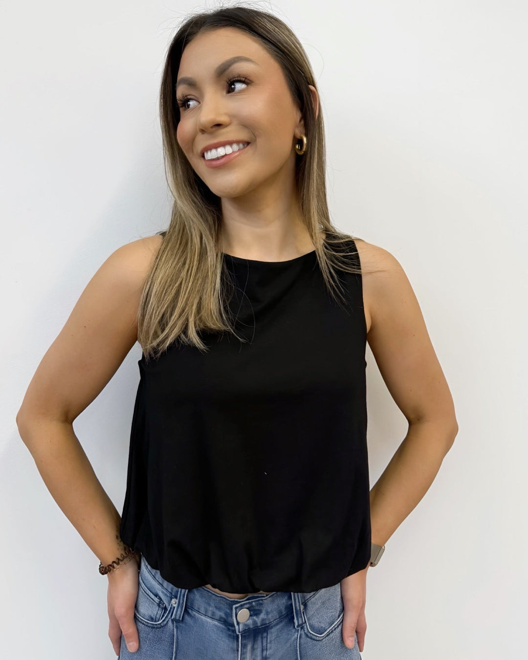 Ramona Sleeveless Bubble Hem TopTop