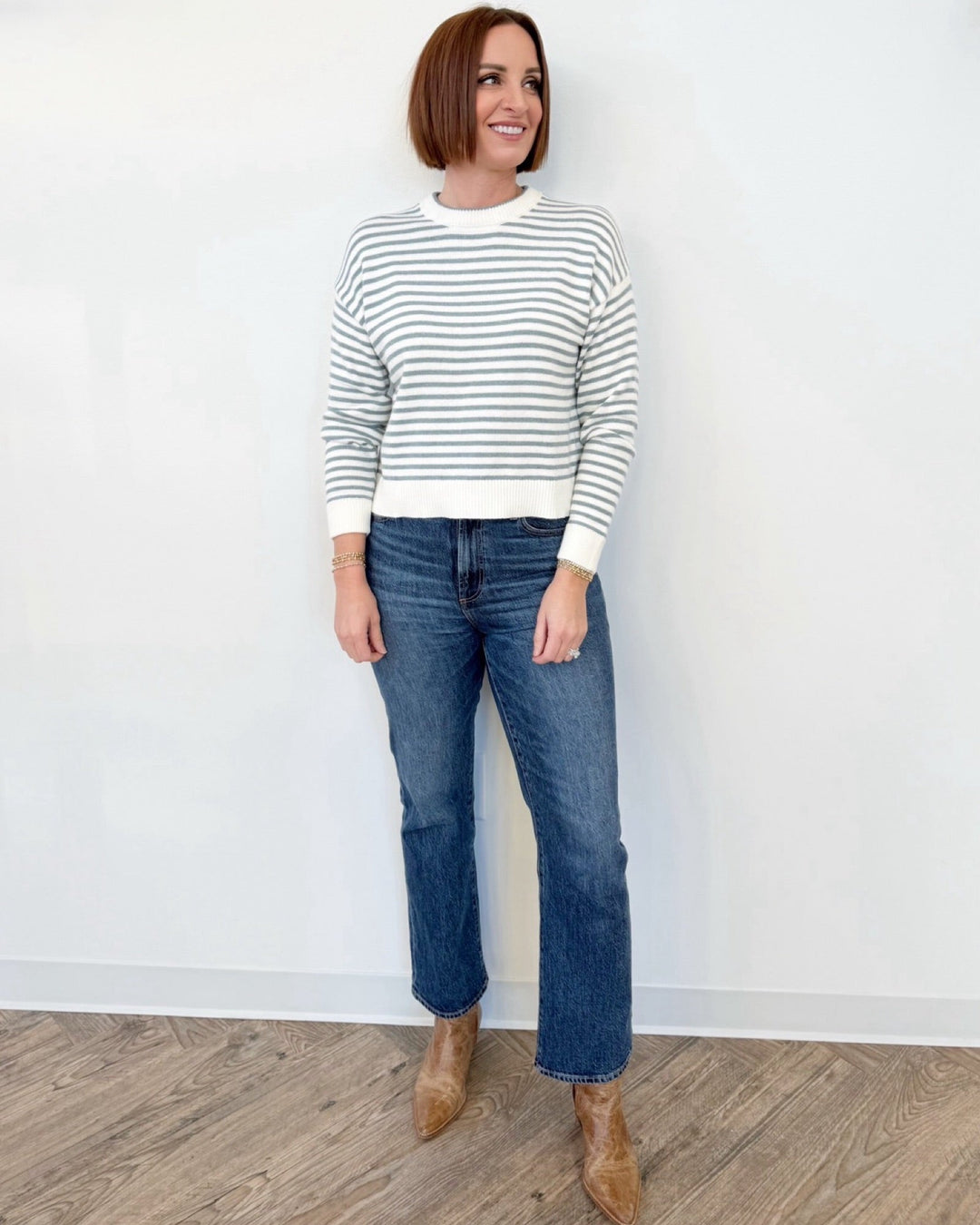 Ravenna Stripe Crewneck Sweatersweater