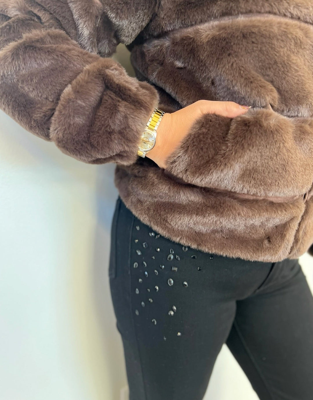 Raya High Rise Straight Leg Embellished DenimPant