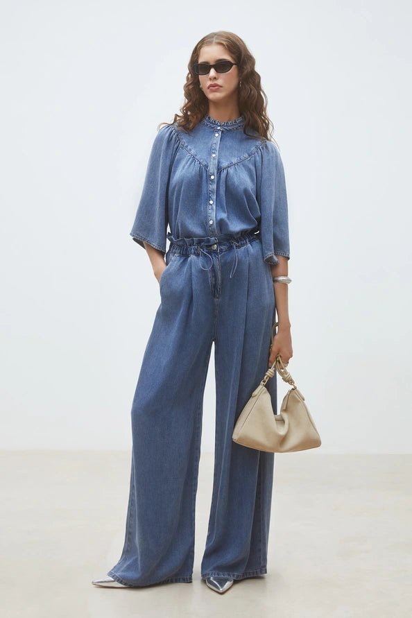 Reese Oversized High Waisted Jeansfull length denim
