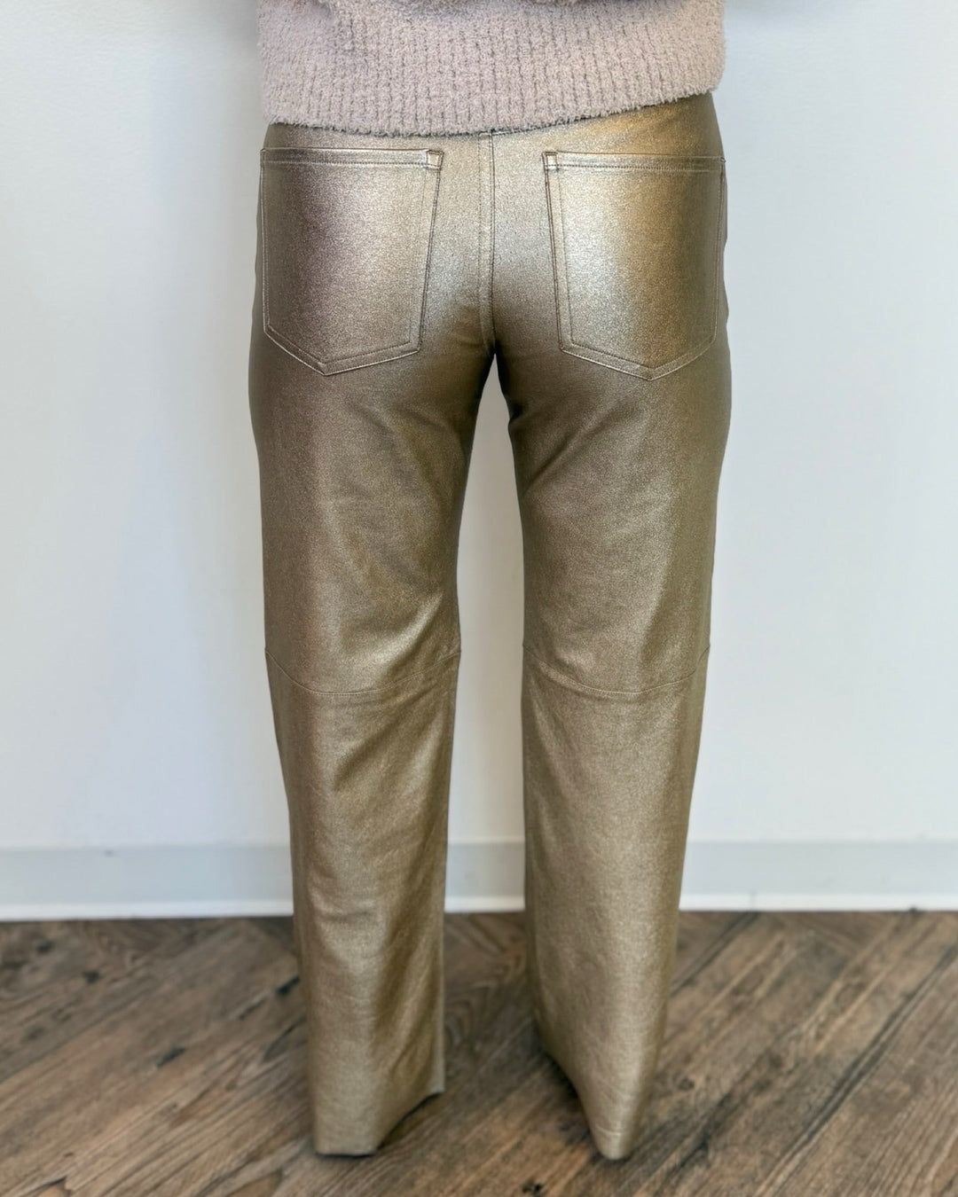 Roscoe Straight Leg Metallic Coated PantsPant