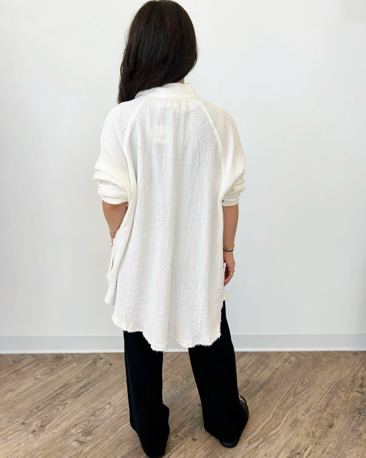 Salem ButtondownLong Sleeve Top