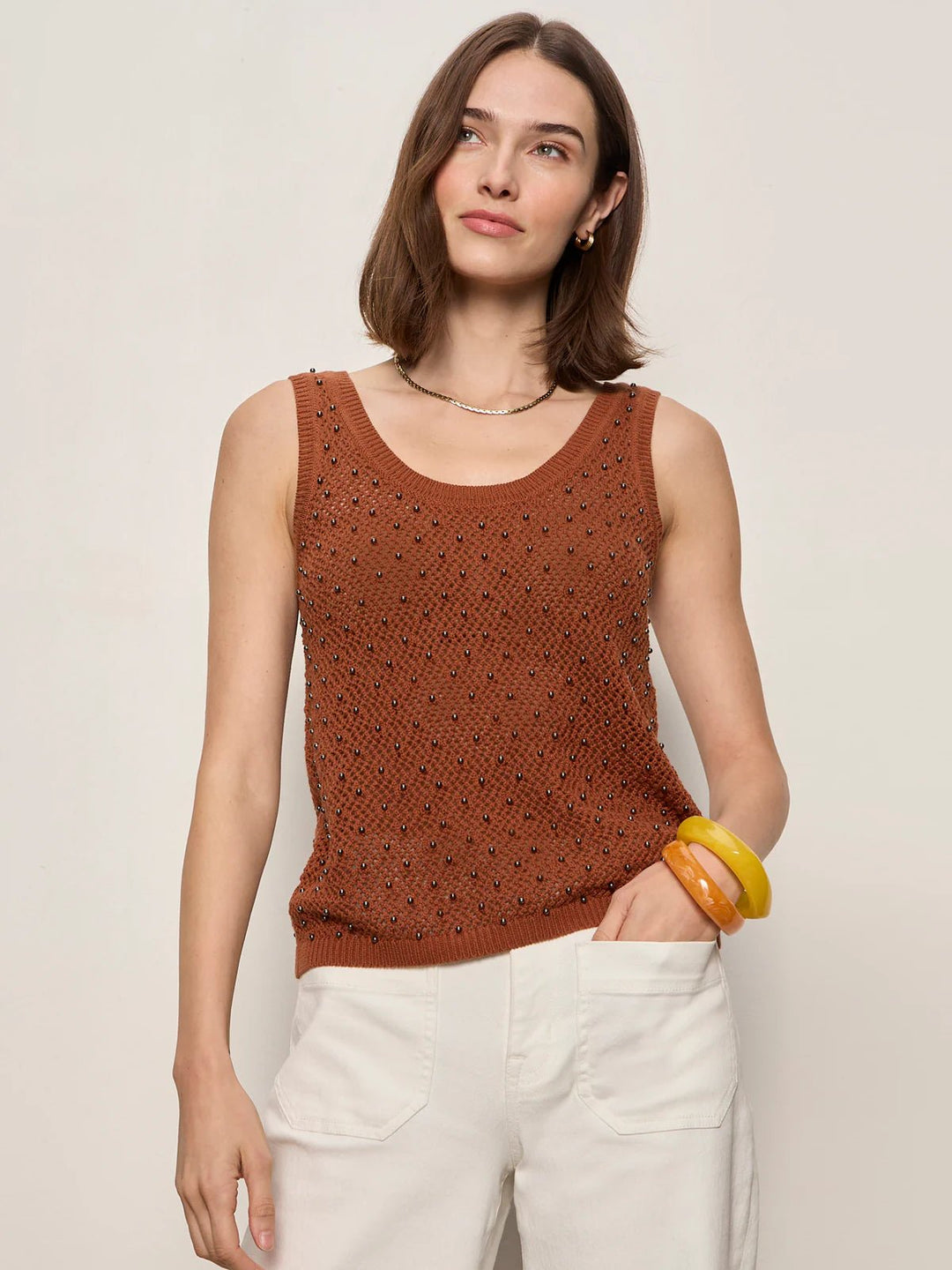 Sanctuary Dune Studded Tanksleeveless knit