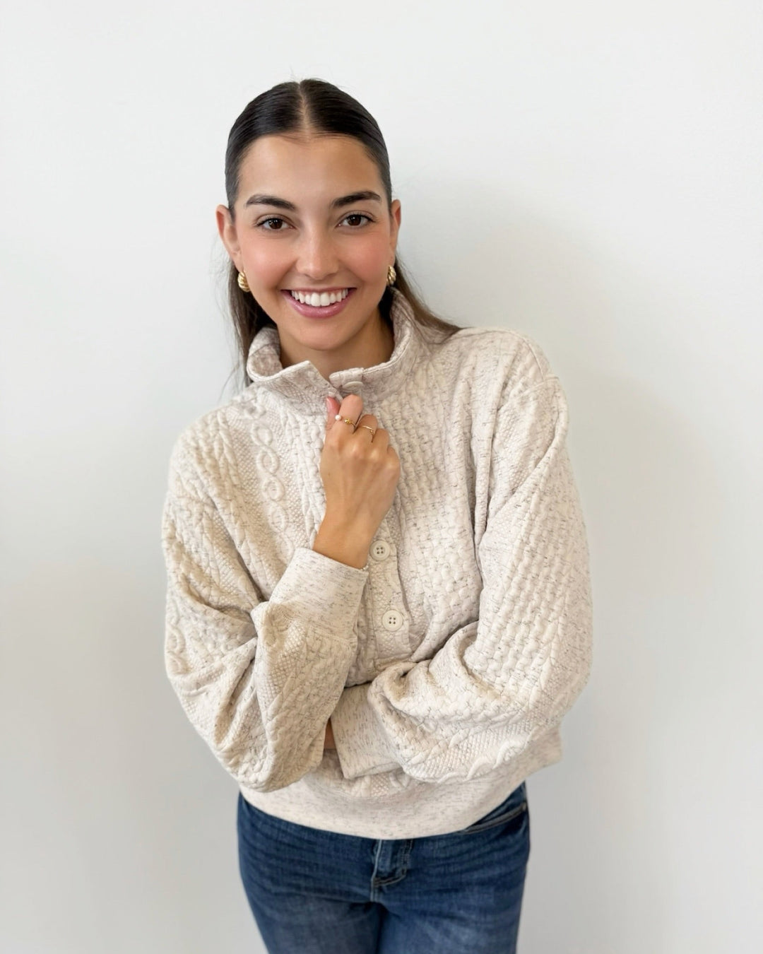Sanctuary Halley Relaxed Popoverlong sleeve pullover
