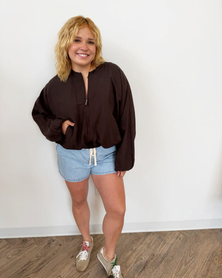 Sanctuary Linen Bubble Jacketjacket