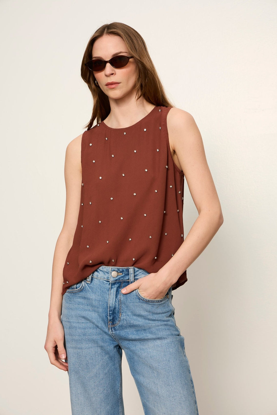 Sanctuary Margo Embellished Shell Topsleeveless top