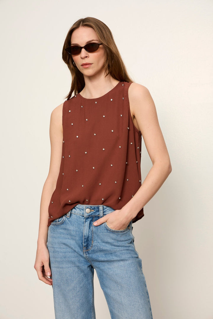 Sanctuary Margo Embellished Shell Topsleeveless top
