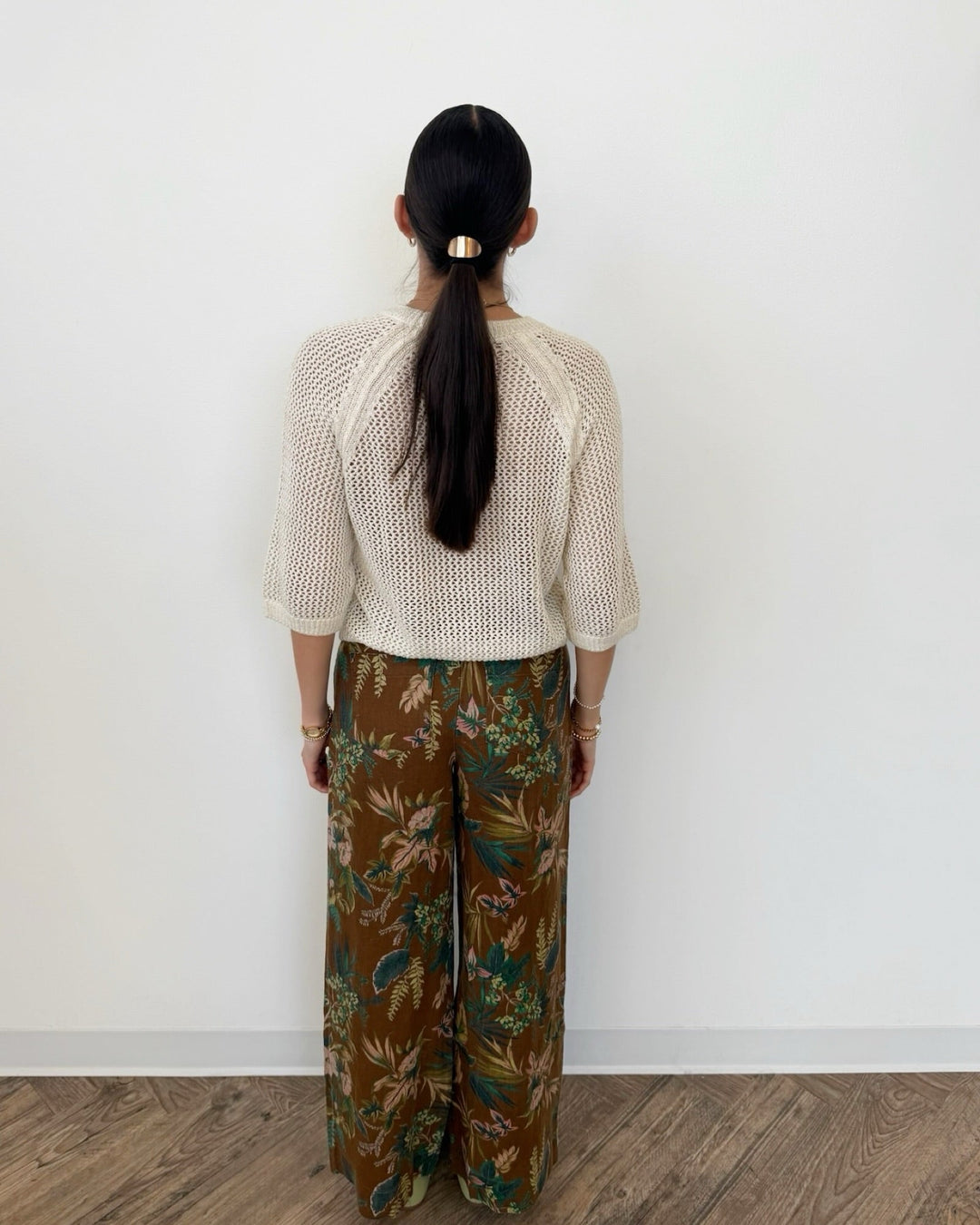 Sanctuary Metallic Sweater Teeshort sleeve knit