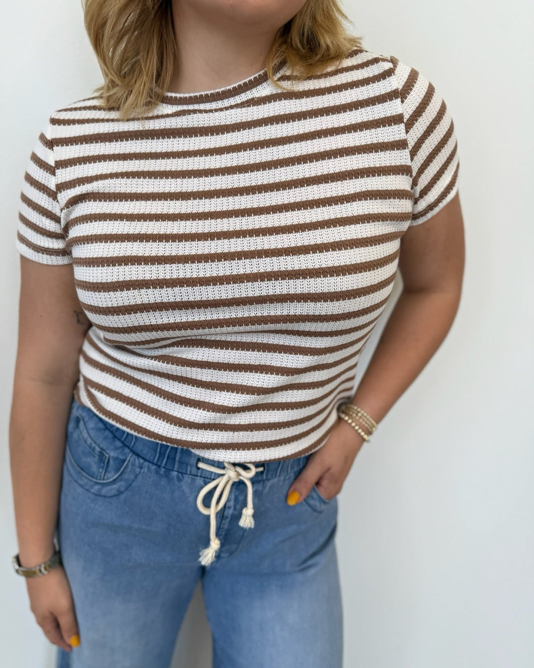 Sanctuary Perfect Textured Teeshort sleeve top