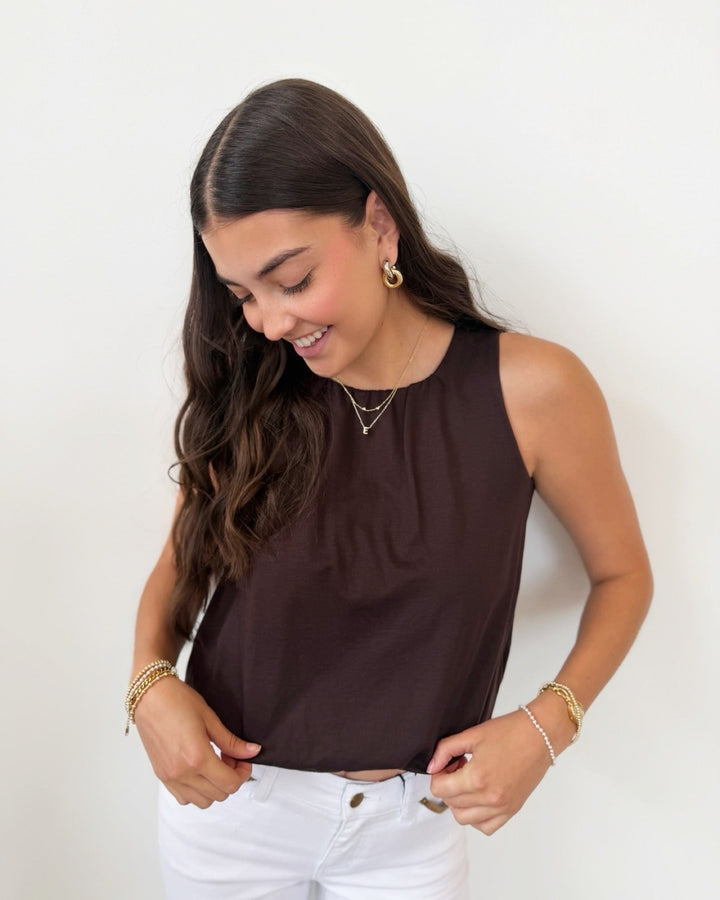Sanctuary Retreat Bubble Tanksleeveless top