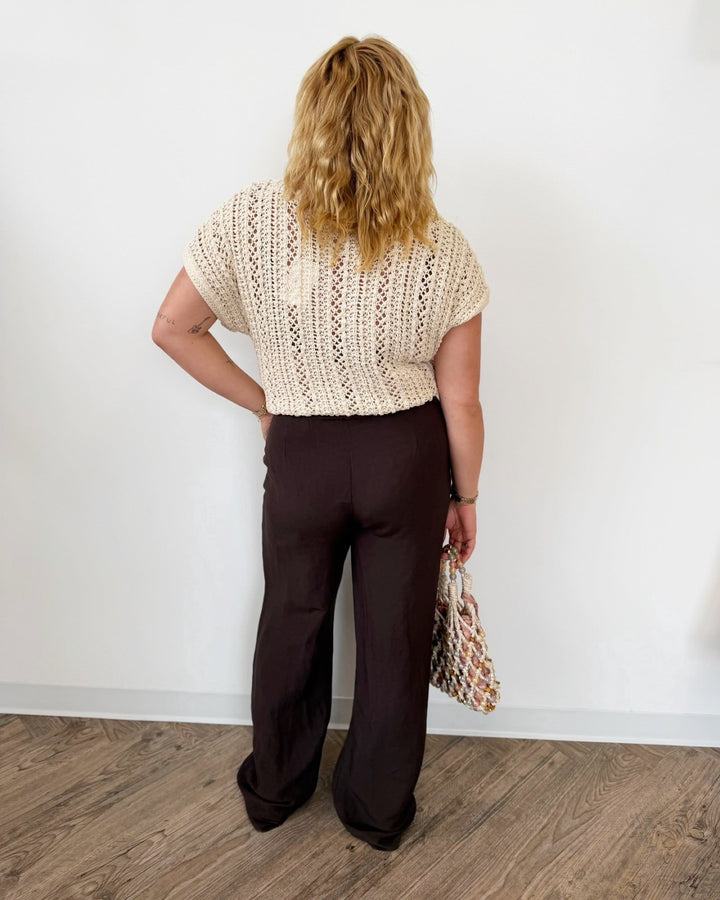 Sanctuary Shoreline Linen Pantspull on pant
