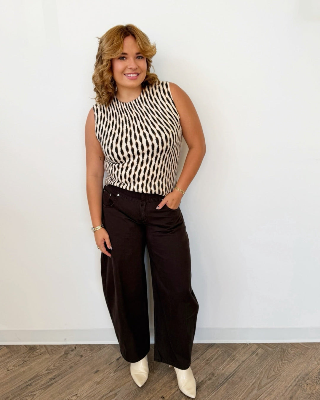 Sanctuary Soft Printed Shellsleeveless top