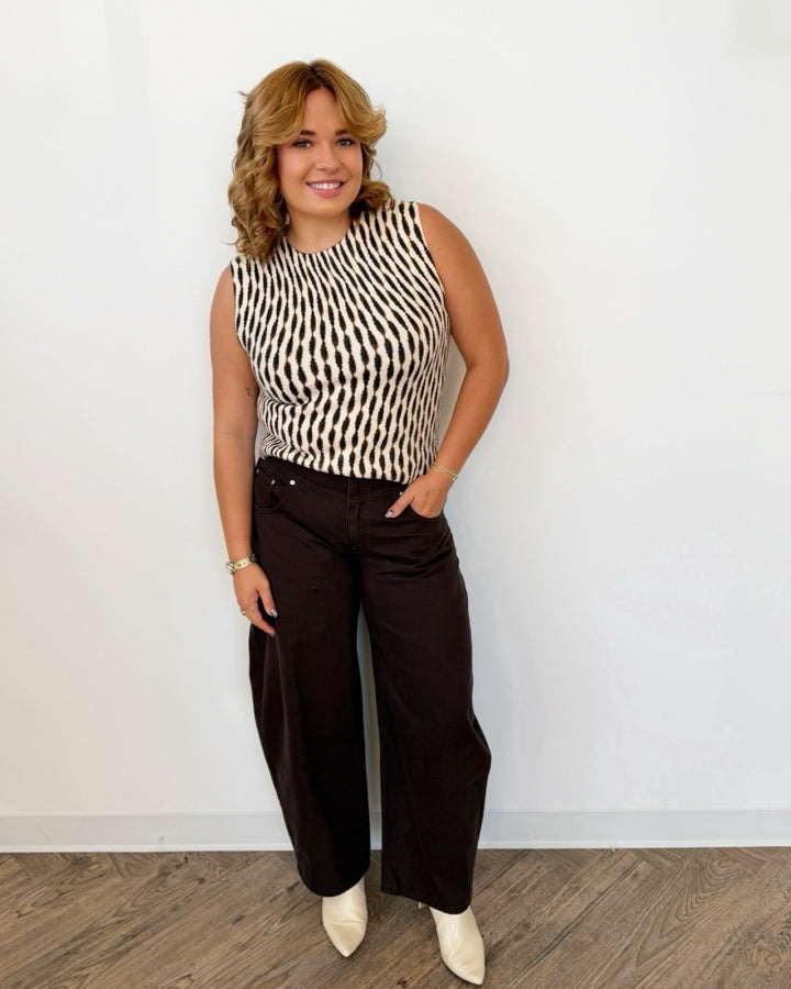 Sanctuary Soft Printed Shellsleeveless top