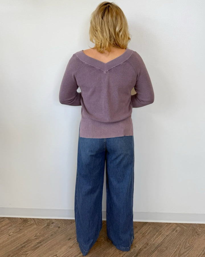 Sawyer Long Sleeve V - Neck Sweaterlong sleeve knit