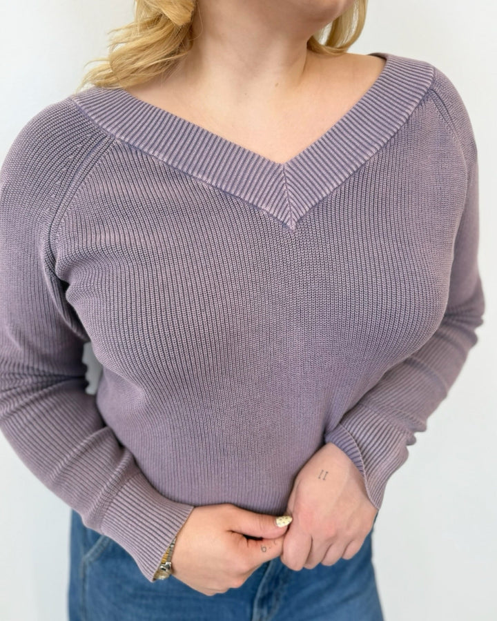 Sawyer Long Sleeve V - Neck Sweaterlong sleeve knit