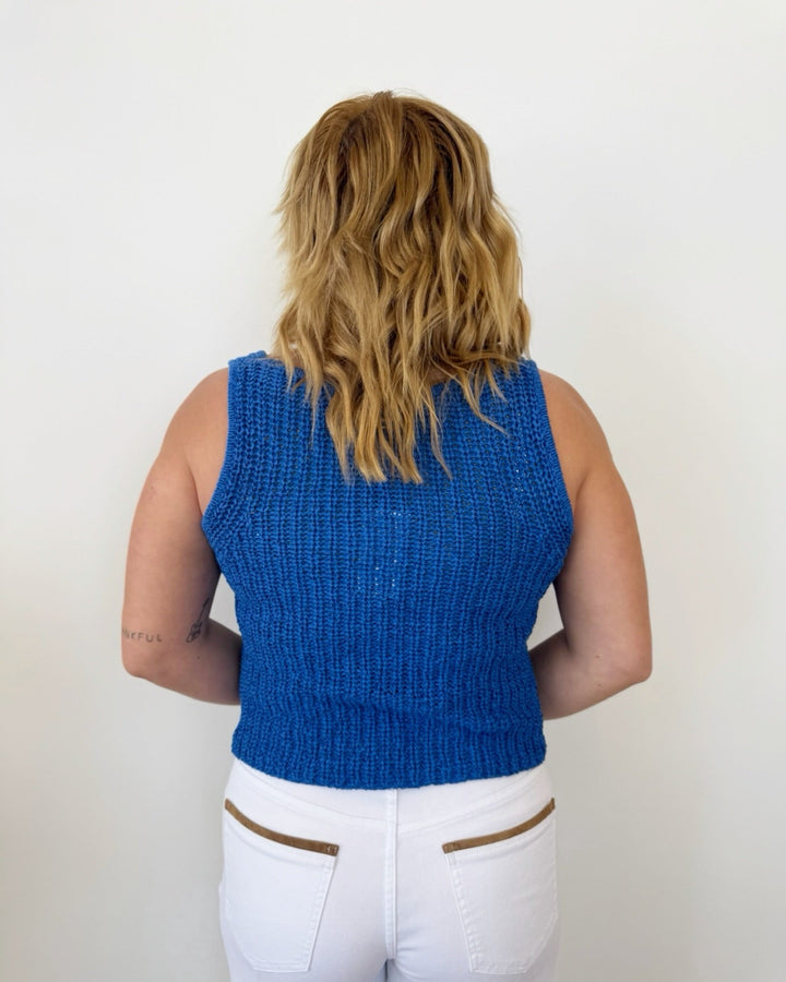 Seaside Sleeveless V Neck Knit Topsleeveless knit