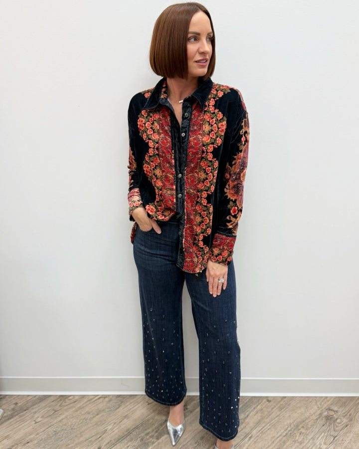 Selena bedazzled Wide Leg Jeans