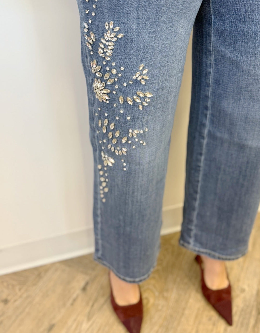Selena bedazzled Wide Leg Jeans