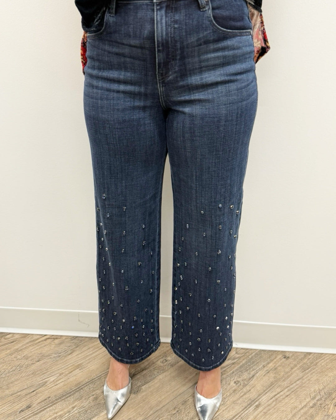 Selena bedazzled Wide Leg Jeans