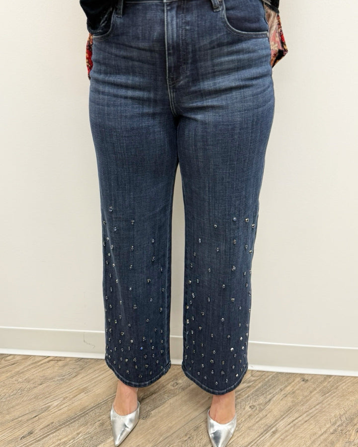Selena bedazzled Wide Leg Jeans