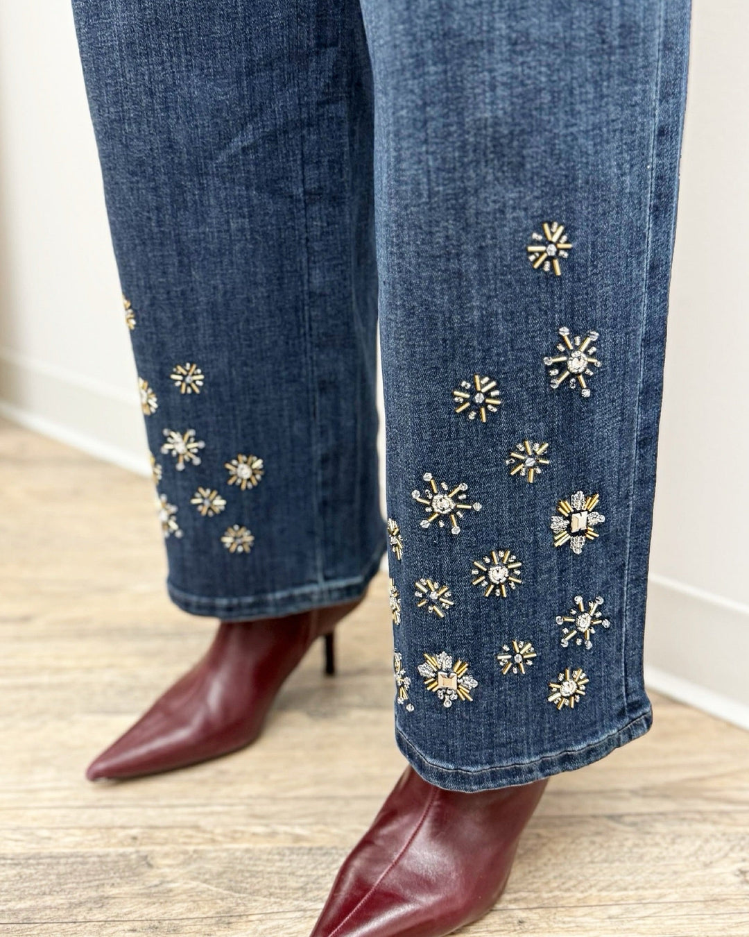 Selena bedazzled Wide Leg Jeans