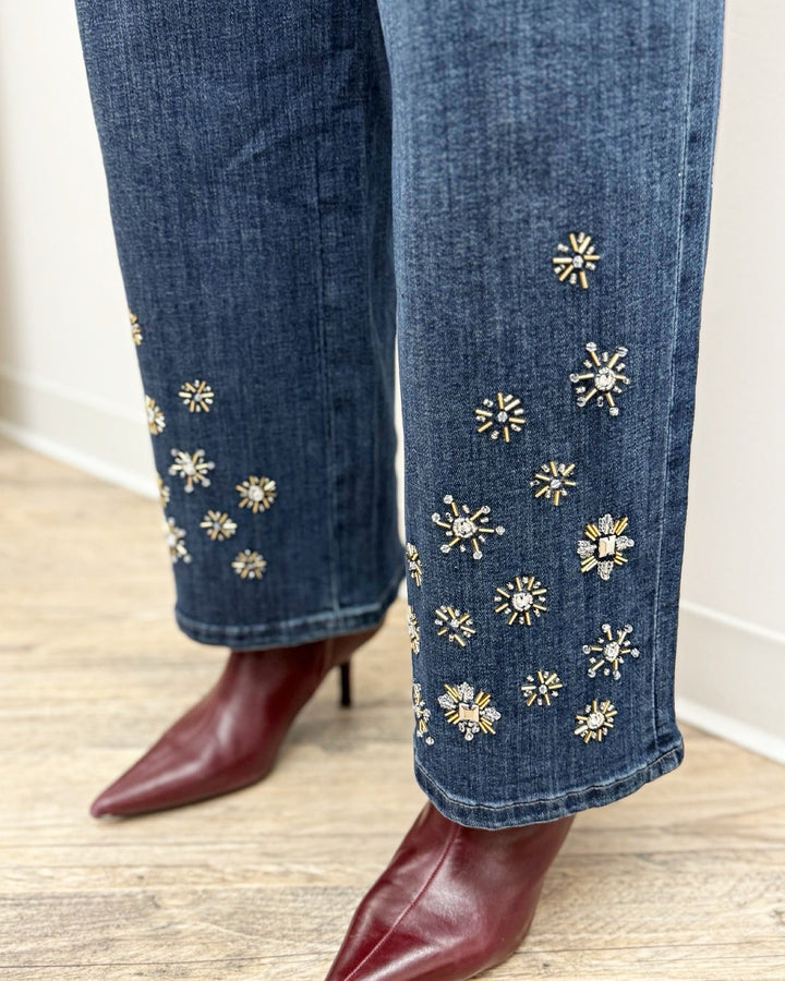 Selena bedazzled Wide Leg Jeans