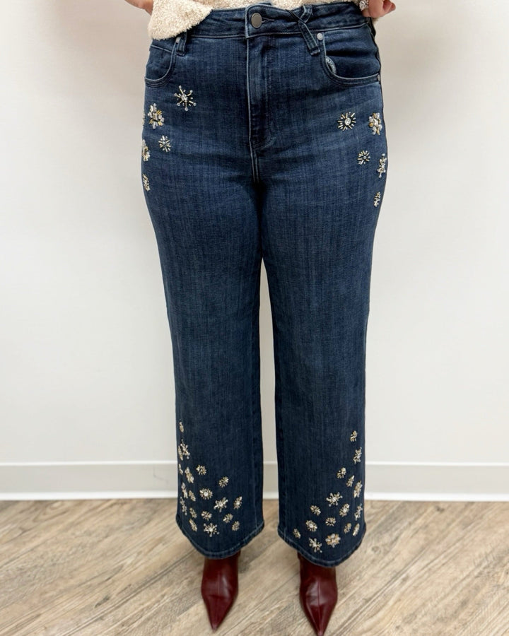 Selena bedazzled Wide Leg Jeans