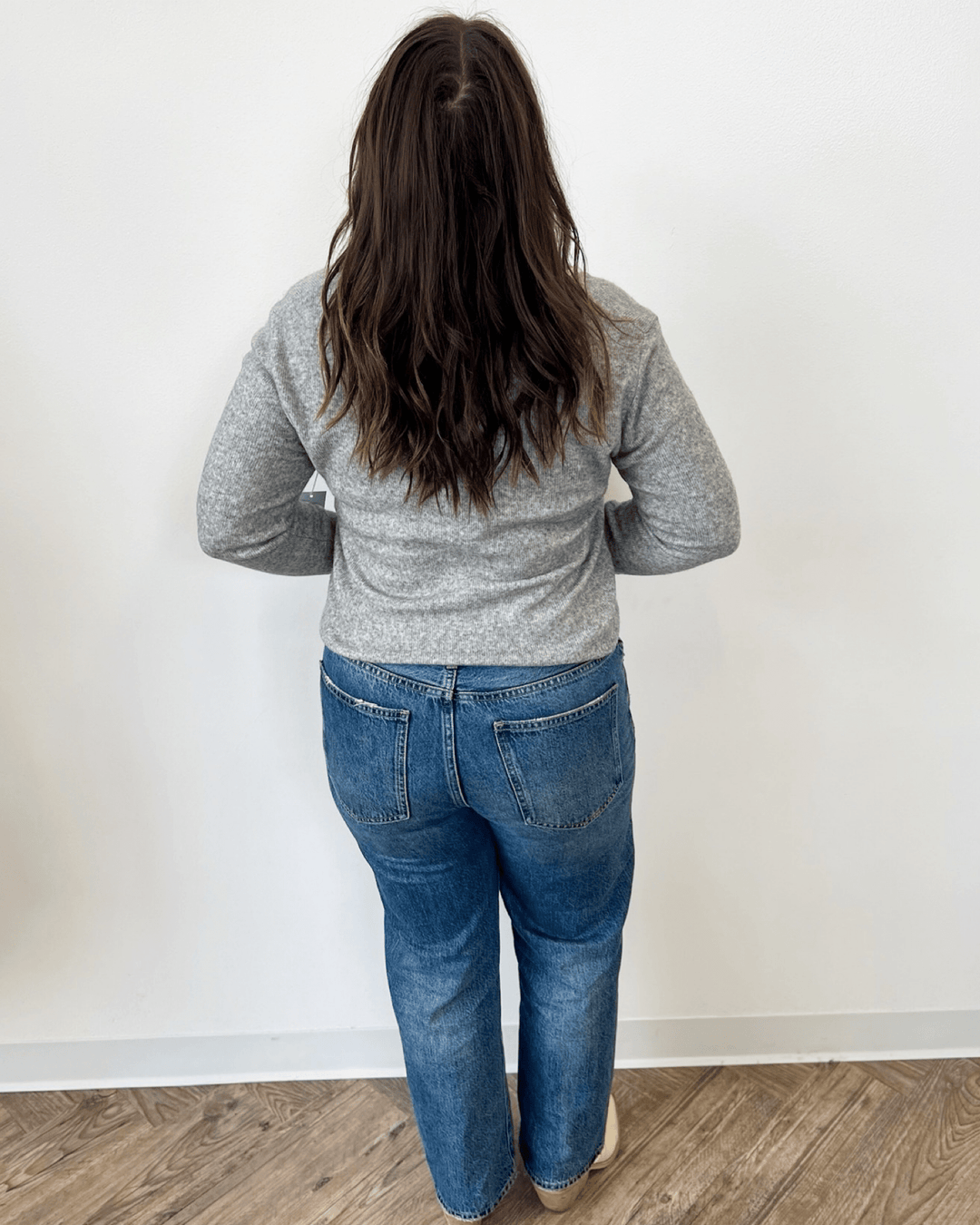 Serena V Neck Knit with Stitch Detailknit top