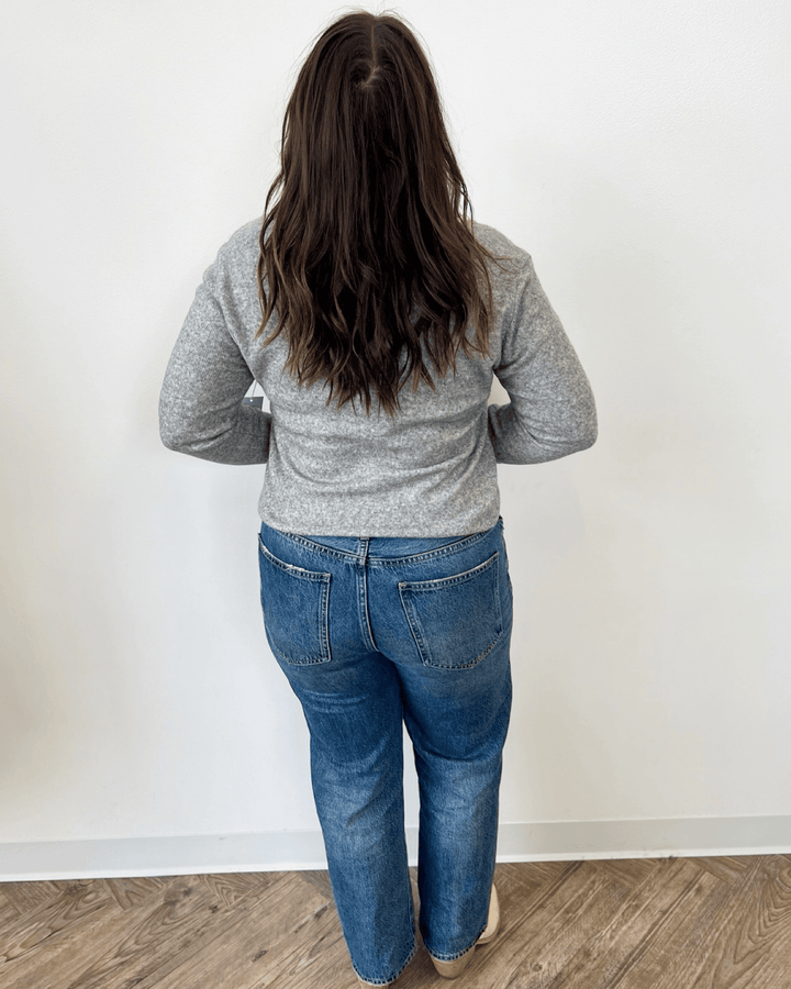 Serena V Neck Knit with Stitch Detailknit top