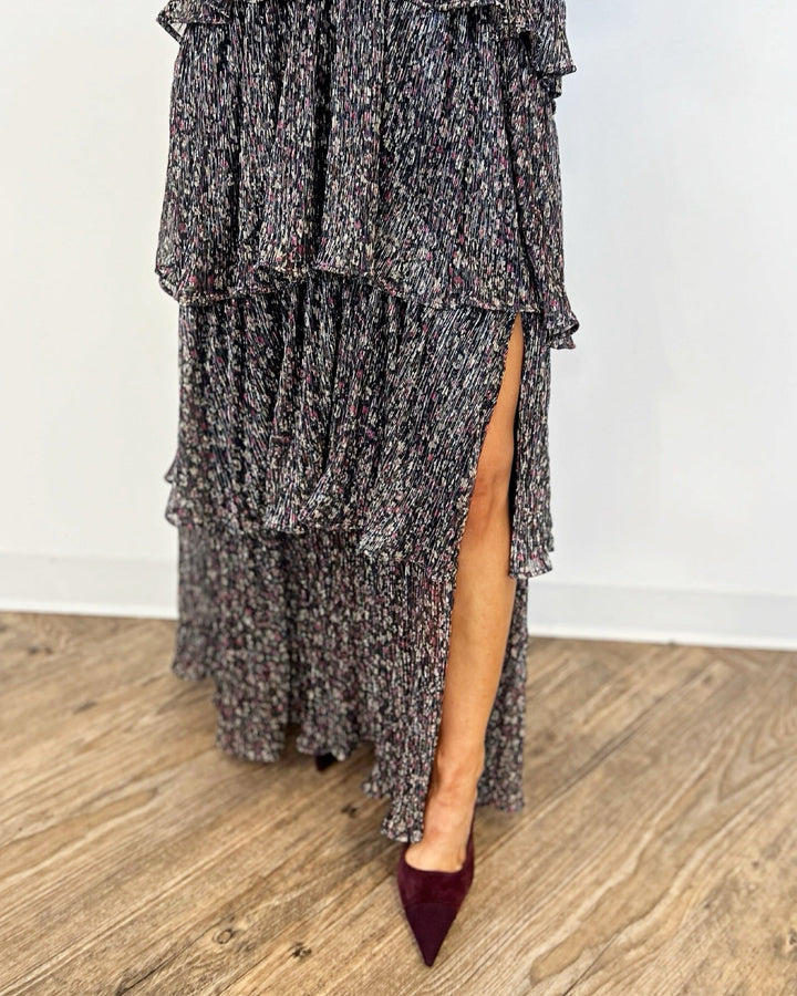 Shay Long Sleeve Ruffle Maxi Dress