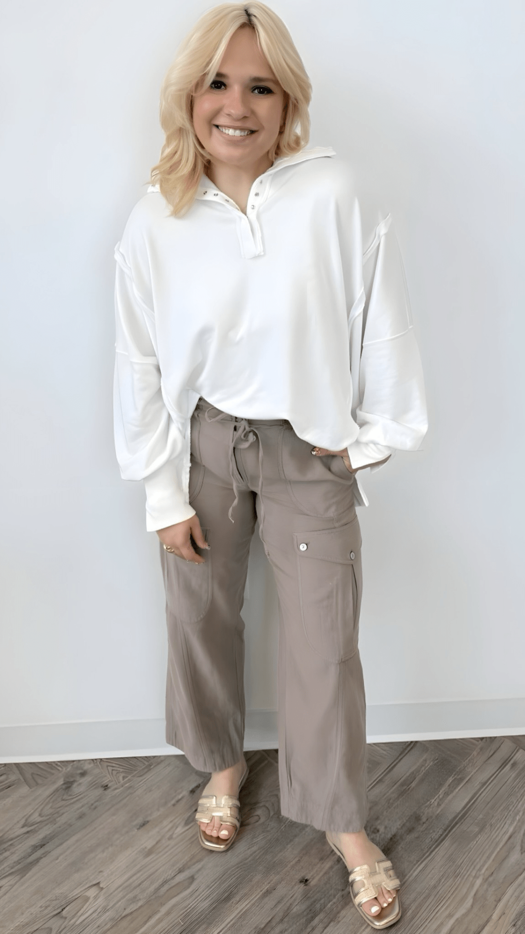 Shiloh Oversized Henley Pulloverpullover