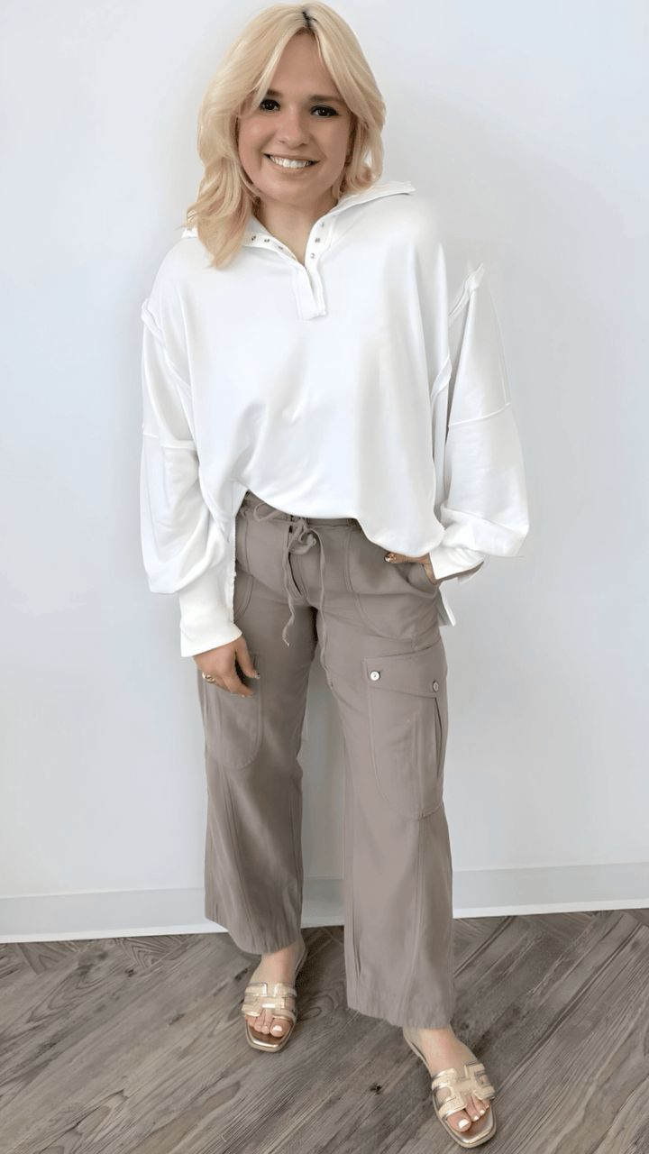 Shiloh Oversized Henley Pulloverpullover