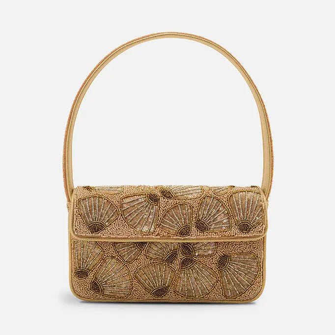 Shimmering Gold Shell Artisan Shoulder Baghandbag