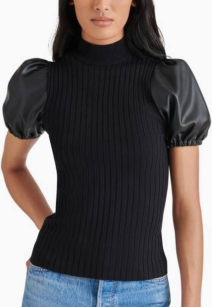 Lulu Puffed Sleeve Fitted Top