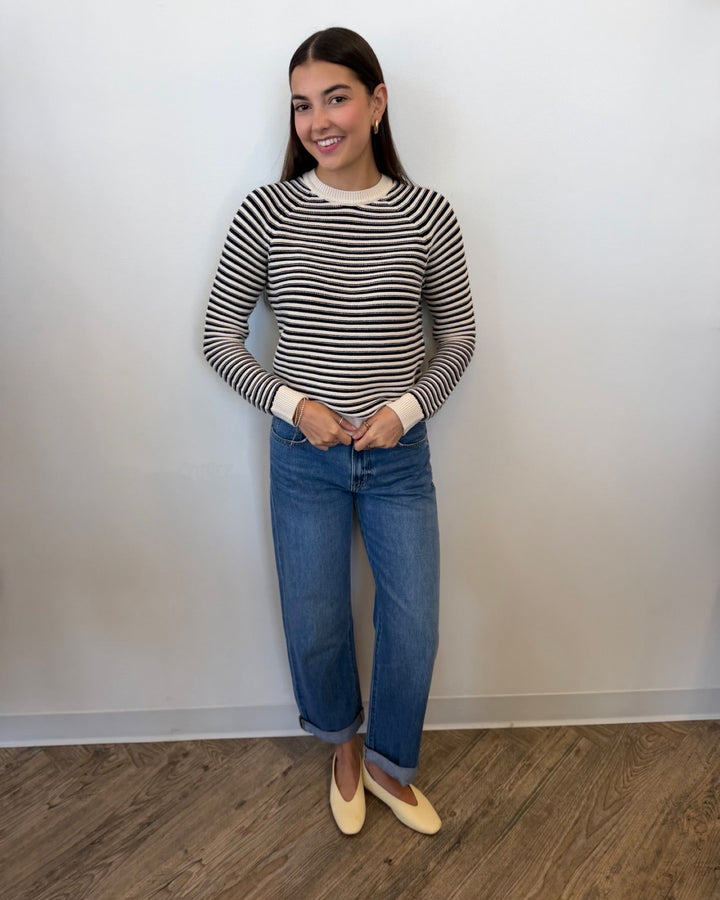 Simon Long Sleeve Striped Pulloverlong sleeve knit